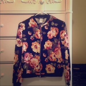 Floral Bomber Jacket